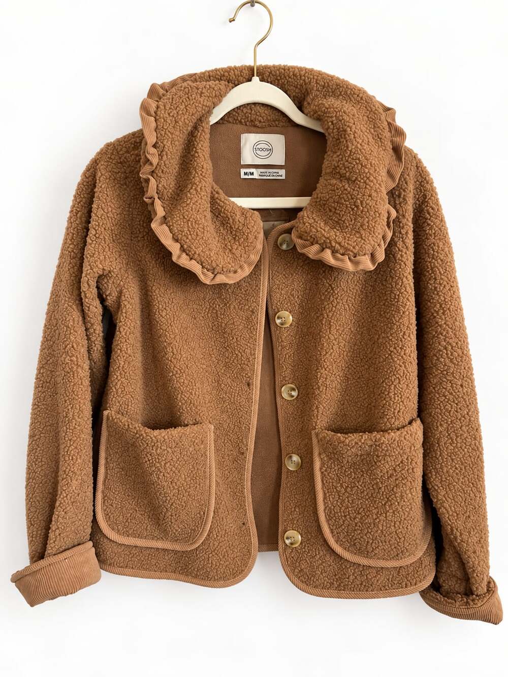 Billie Collared Sherpa Jacket, NWT